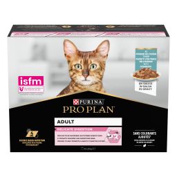 Pro Plan Sachet Fraicheur Delicate Digestion Chat (adulte) Poisson en Sauce 10x85g