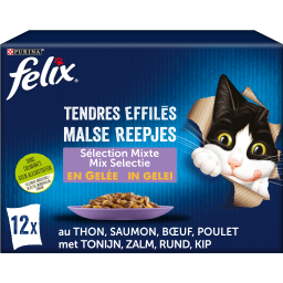 Felix Chat Tendres Effilés Sélection Mixte en Gelée Adult 12x85g