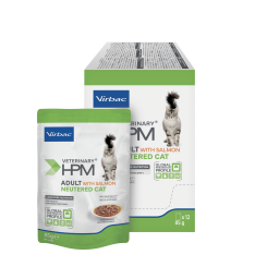 Virbac Veterinary HPM Adult Neutered Natvoer met Zalm voor Katten 12x85g