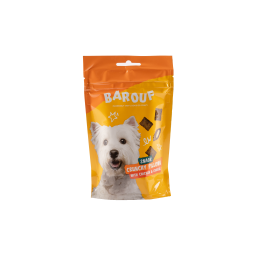 Barouf Snack Crunchy Pillows Hondensnack met Kip & Kaas 60g