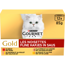 Gourmet Gold Fijne Hapjes voor Katten Adult 12x85g