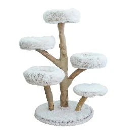 Ebi Arbre À Griffer pour Chat Madrid Blanc 69x69x129cm