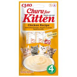 Inaba Churu Snack pour Chaton au Poulet 4x14g