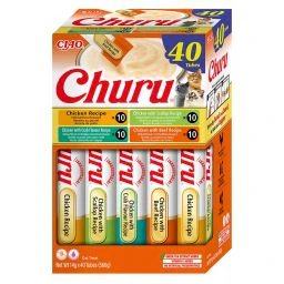 Inaba Ciao Churu Puree 4 variétés de poulet pour chat 40x14g