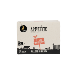 Appetite Pochons Filets En Sauce pour Chat Adulte au Saumon 12x85g