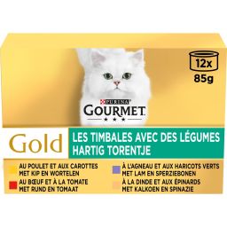 Gourmet Timbales voor Katten met Groenten 12x85g