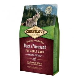 Carnilove Adult Hairball Control Eend & Fazant Kattenvoer 2kg