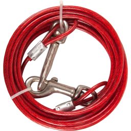 Cable De Niche Plastifiee Rouge 5m 4mm