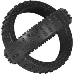Flamingo Jouet Chien Caoutchouc Gladiator Cross Ball Noir