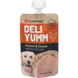 Flamingo Deli Yumm Fresh Meat Snack pour Chien Poulet & Fromage 90g