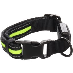 Flamingo Hond Halsband Flitzy Zwart & Geel