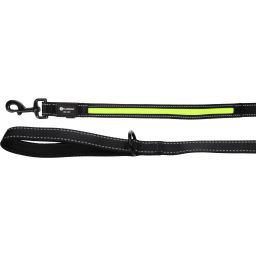 Flamingo Hond Looplijn Flitzy Zwart & Geel 1,3m