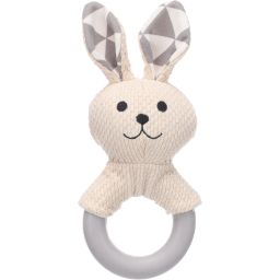 Flamingo Jouet Chiot Rabbo Lapin Avec Anneau Blanc