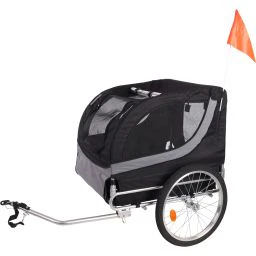 Flamingo Remorque de Vélo Tybalt Noir 76x57x65,5cm