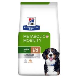Hill's Prescription Diet J/D Metabolic + Mobility croquettes pour chien - 4Kg poulet