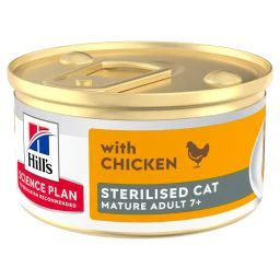 Hill's Science Plan Sterilised Mature Adult Mousse pour Chats au Poulet 12x85g