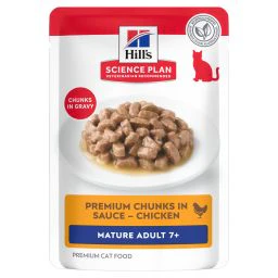 Hill's Science Plan Mature 7+ Nourriture Humide au Poulet pour Chats Seniors 85g