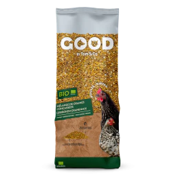 Good Bio Mélange de Graines Concassées pour Poules 20kg