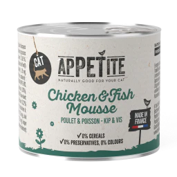Appetite Conserve Mousse pour Chat Adulte au Poulet et Poisson 200g
