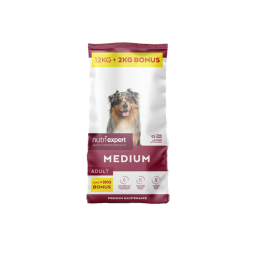 Nutri Expert Adulte Medium Croquettes pour Chien 12+2kg Bonus