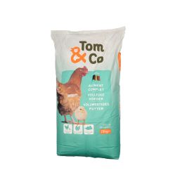 Tom&Co Meel 100% Natuurlijk & Plantaardig Kippenvoer 20kg