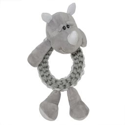 Zoo friends Rain rhino anneau 32x19x10cm gris