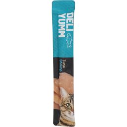 Flamingo Deli Yumm Pasta Kattensnack met Tonijn & Garnaal 70g