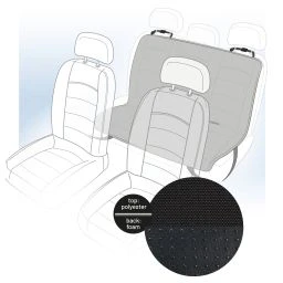 Flamingo Protège-Siège de Voiture Mac pour Banquette Arrière Gris