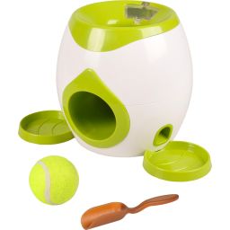 Jouet chien Wilson Jouet Automatique De Balle Et Friandises Interactif+ Balle De Tennis 18cm