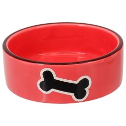 Dog Fantasy Gamelle En Céramique - Rouge - 12.5x4.5cm