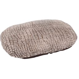 Coussin Snoozzy Ovale Fermeture Eclair Brun 90x66x10cm