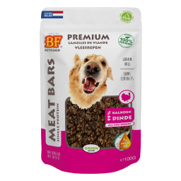 Bf Petfood Meat Bars Kalkoen 100g