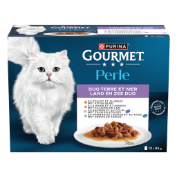 Gourmet Perle Duo Terre et Mer Aliment Humide pour Chat Multipack 12x85g