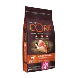 Wellness Core Original Adult Medium Breed Hondenvoer Promozak 10 + 2kg