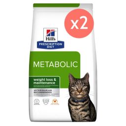 Lot de 2 sacs Hill's Prescription Diet Metabolic Cat Chicken 3kg