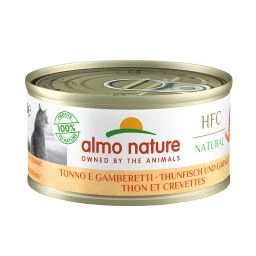 Almo Nature HFC Boîte pour Chats au Thon et Crevettes 70g