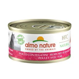 Almo Nature HFC Natural Boîte pour Chats au Poulet et Foie 70g
