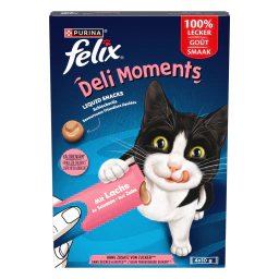 FELIX® Deli Moments™ Friandises Liquides pour Chat au Saumon 4x10 g