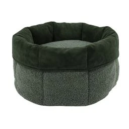 Good Teddy Panier Rond Vert pour Chats 45x40cm