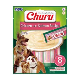 Inaba Churu Hondensnack met Kip en Zalm 8x14g