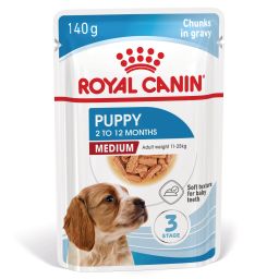 Royal Canin Medium Puppy Natvoer in Gravy 10x140g