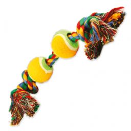 Dog Fantasy Corde Nouée Avec Deux Balles De Tennis - 35cm