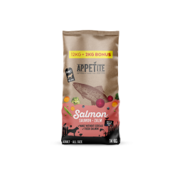 Appetite Croquettes pour Chien avec Saumon 12+2kg Bonus