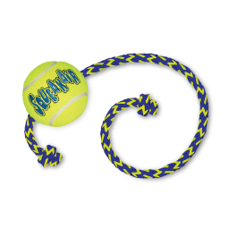 KONG Air Squeaker Tennis Bal met Touw
