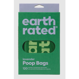 Earth Rated Sacs à Déjections Lavende à Poignée 120 Pièces