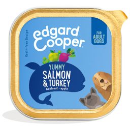 Edgard & Cooper Adult Barquette pour Chien Saumon & Dinde 150g