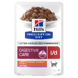 Hill's Prescription Diet Chat I/D Digestive Nourriture Humide pour Chaton Sachet Repas 12x85g