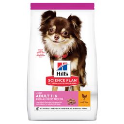 Hill's Science Plan Adult Light Small & Mini croquettes pour petit chien - 1,5Kg au poulet 