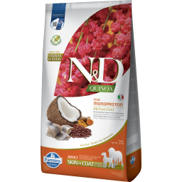 N&D Quinoa Skin&Coat Hareng Croquettes pour Chiens Moyens et Grands 7kg