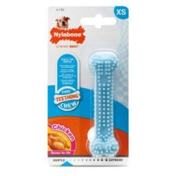 Nylabone Puppy Bot dental blauw kipsmaak XS